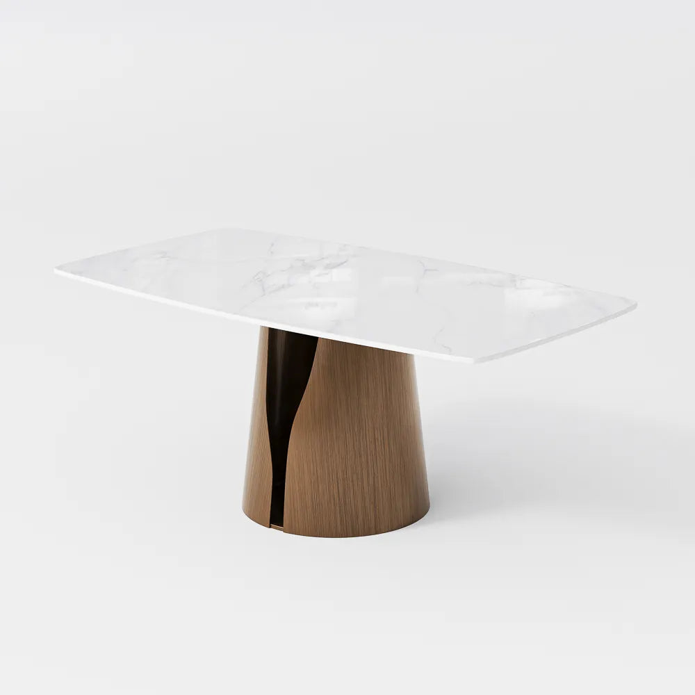 Vera - Table à manger rectangulaire en pierre frittée 