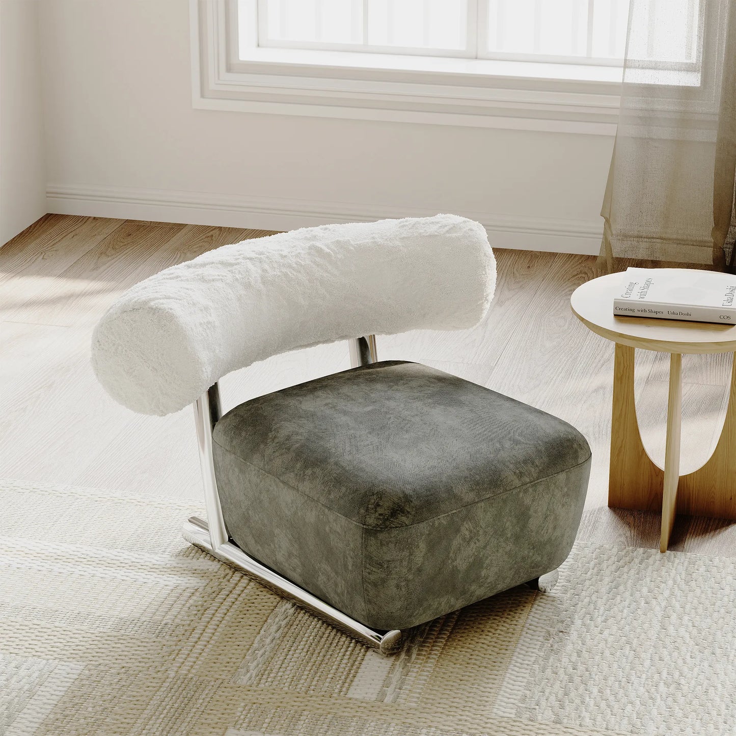 39.76" Modern Stylish Accent Chair with Fully-Assembled