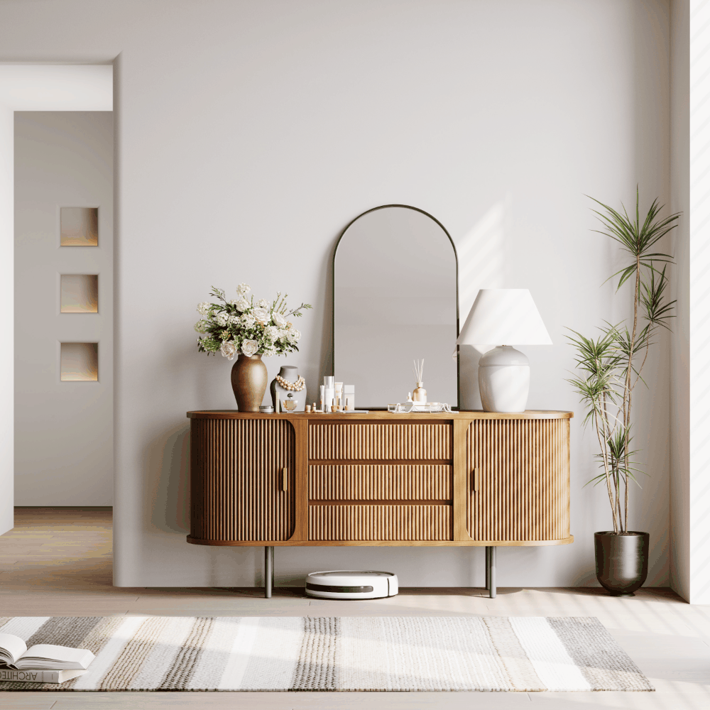 Commode moderne à 6 tiroirs de 59,06 pouces pour chambre à coucher 