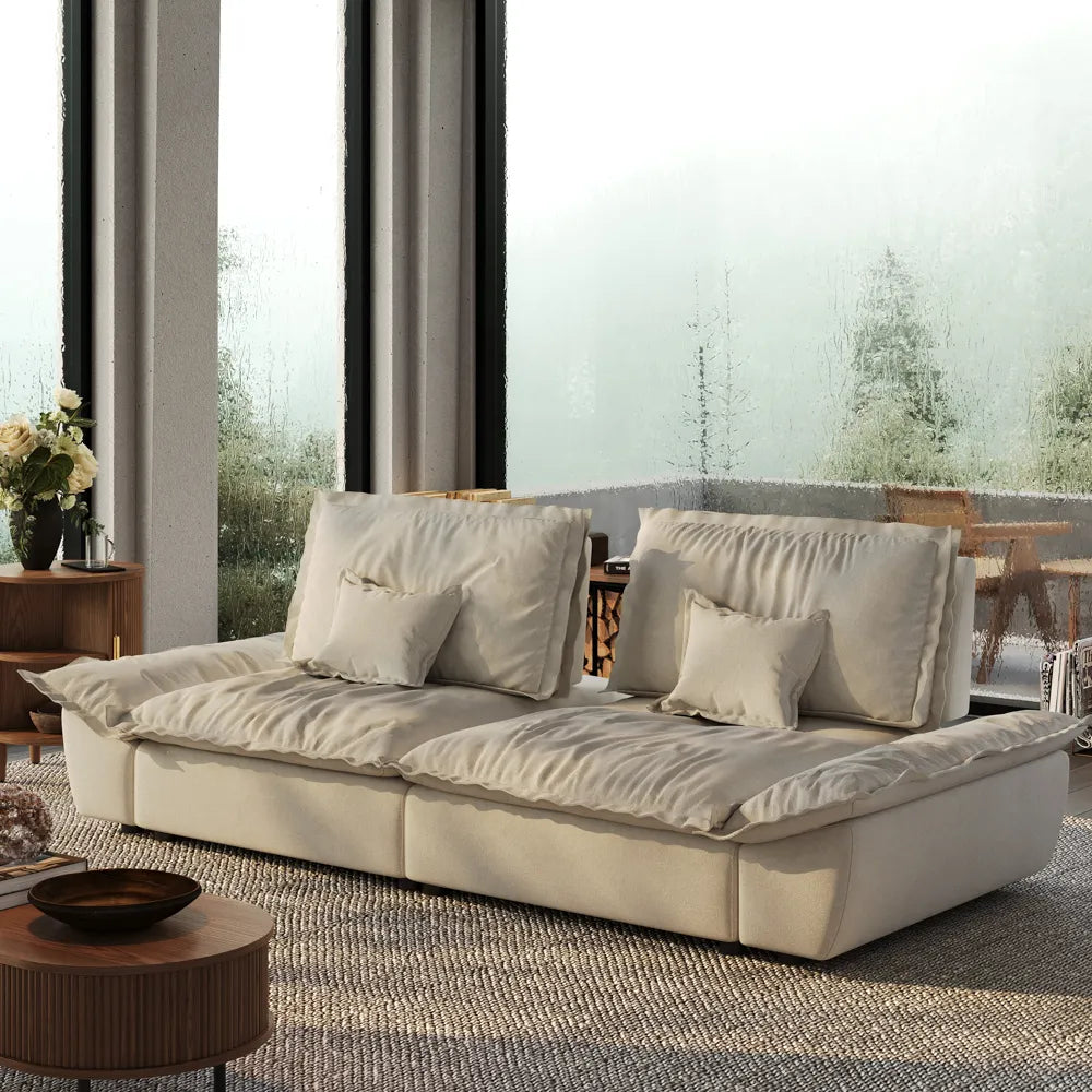 104.33" Sailboat Deep Sofa with Adjustable Backrest