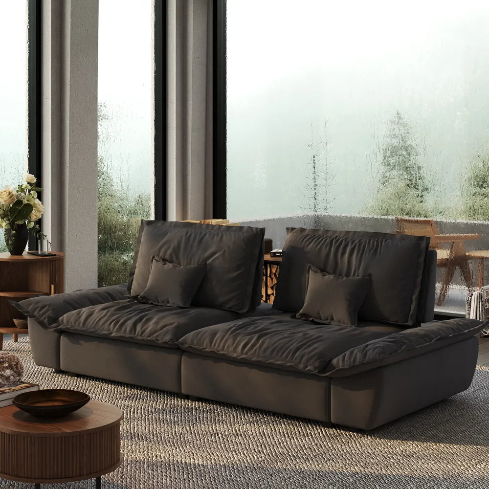 104.33" Sailboat Deep Sofa with Adjustable Backrest