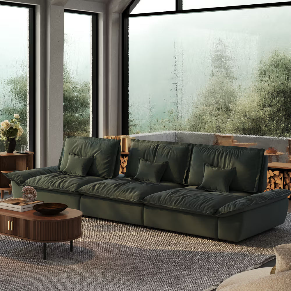 Hudson Modern Deep Sofa with Adjustable Backrest