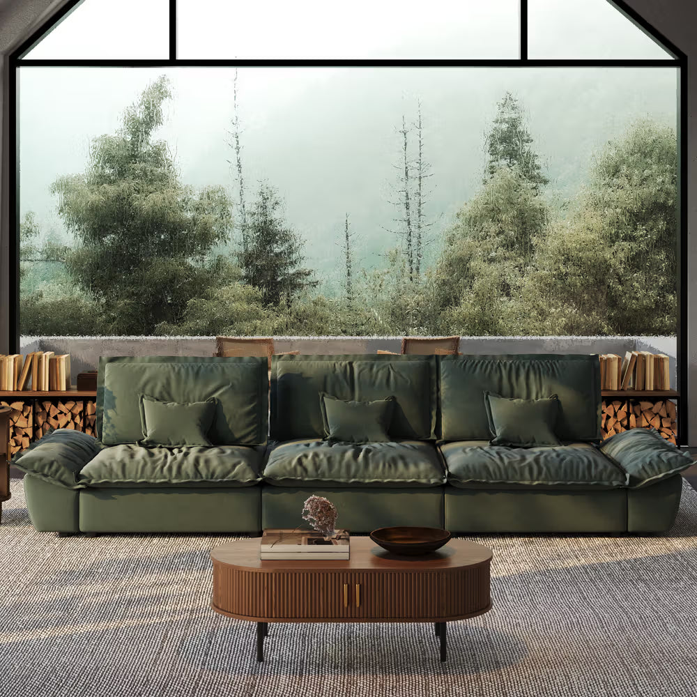 Hudson Modern Deep Sofa with Adjustable Backrest