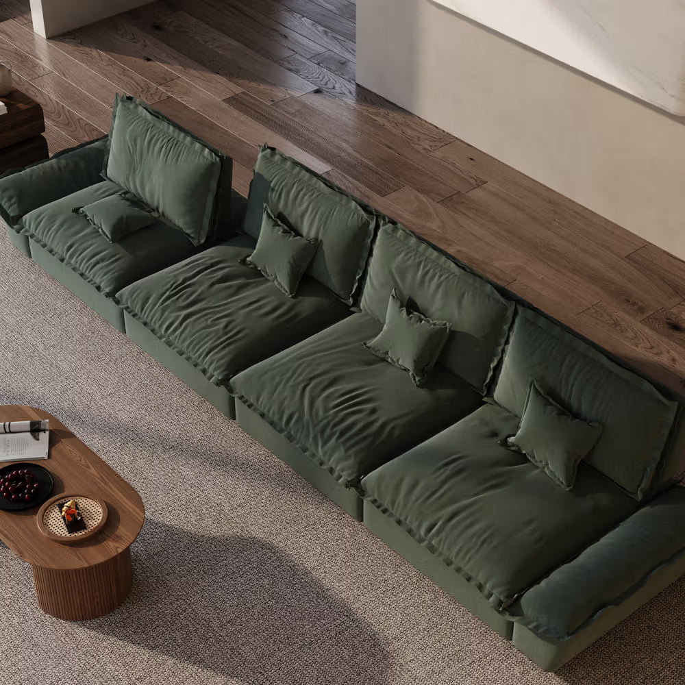 Hudson Modern Deep Sofa with Adjustable Backrest