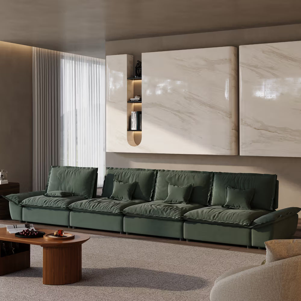 Hudson Modern Deep Sofa with Adjustable Backrest