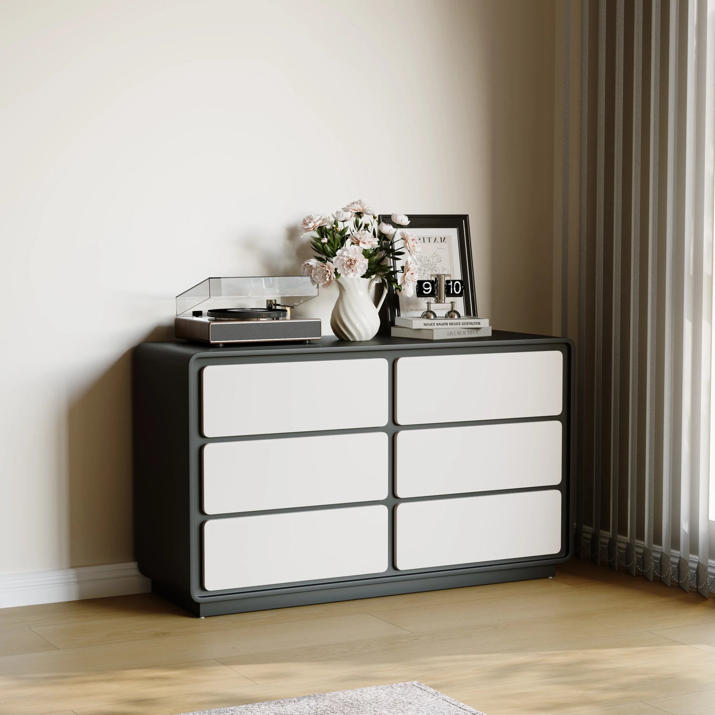 Modern 6-Drawer Dresser for Bedroom