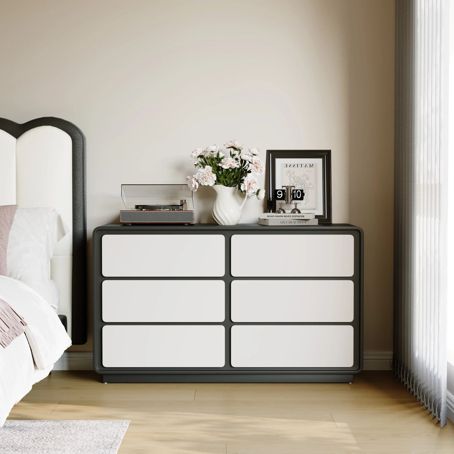 Modern 6-Drawer Dresser for Bedroom