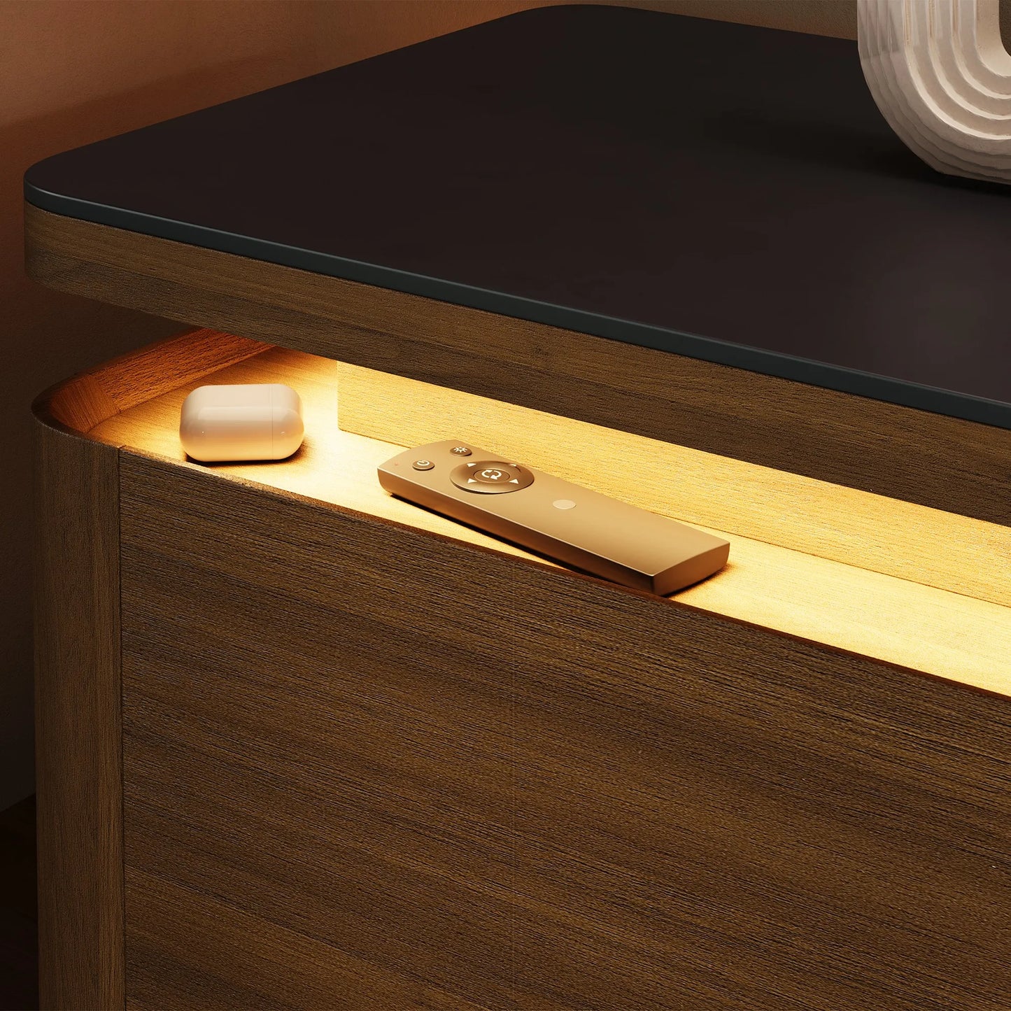Aether-78.74" Mid-Century Modern TV Stand with Adjustable LED Lights