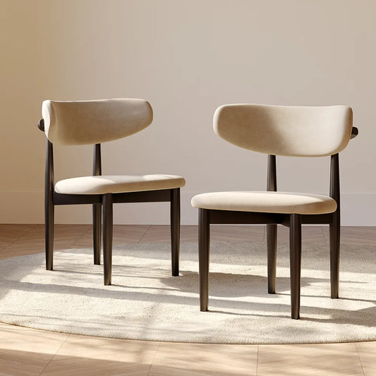 Silva - Lot de 2 chaises de salle à manger en bois modernes du milieu du siècle 