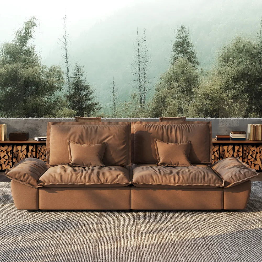 104.33" Sailboat Deep Sofa with Adjustable Backrest