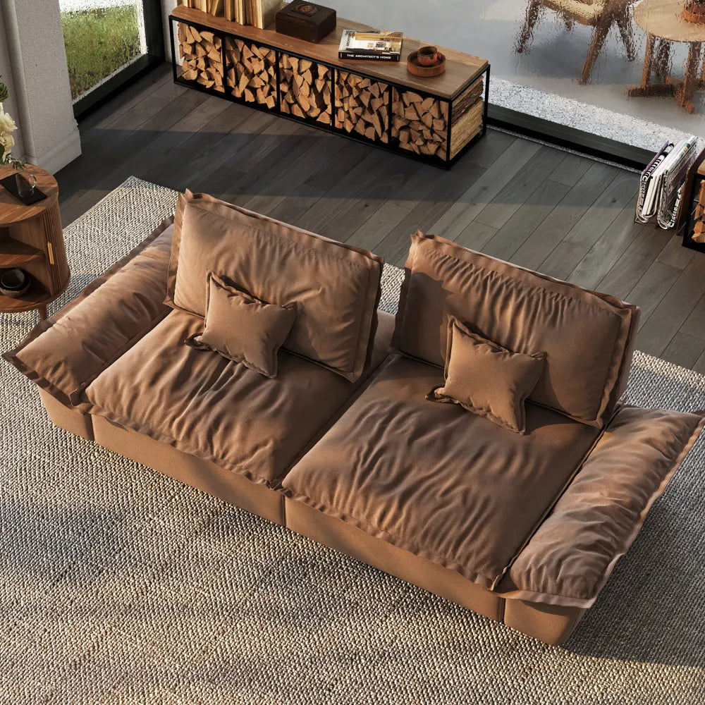 104.33" Sailboat Deep Sofa with Adjustable Backrest