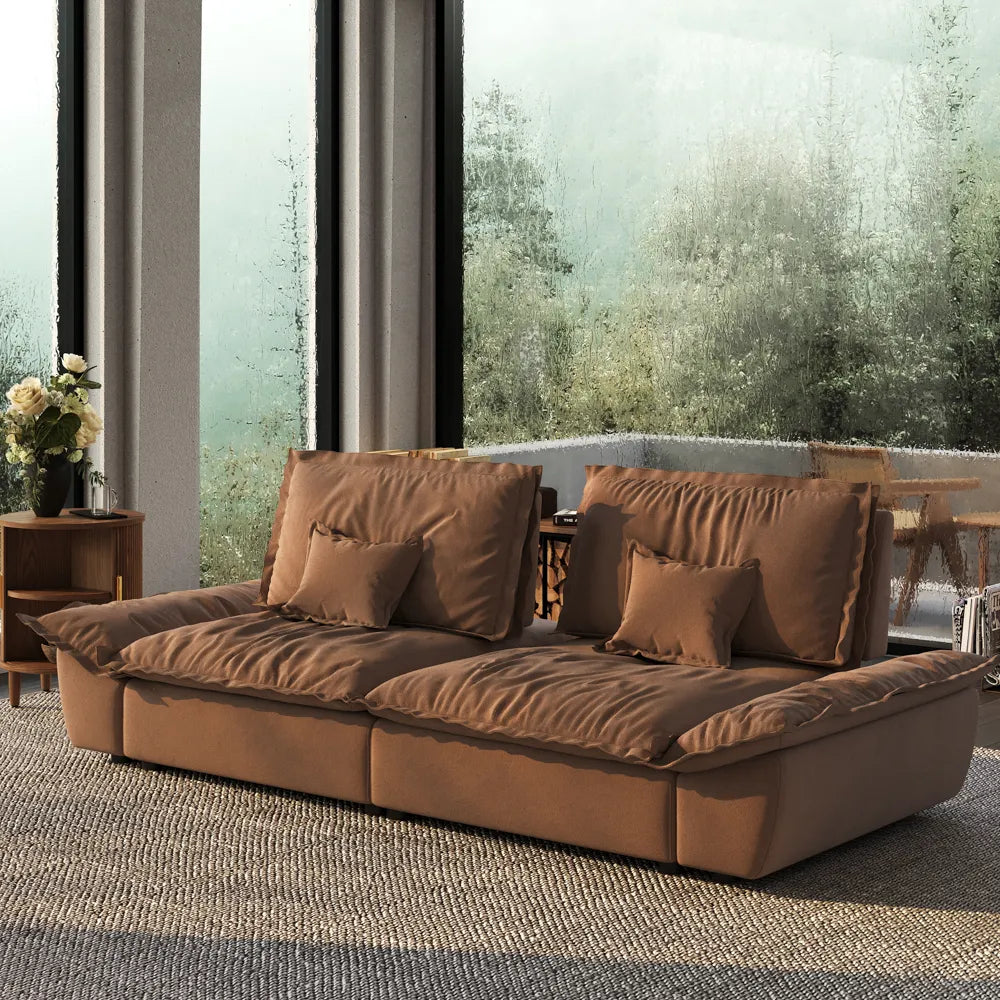 104.33" Sailboat Deep Sofa with Adjustable Backrest