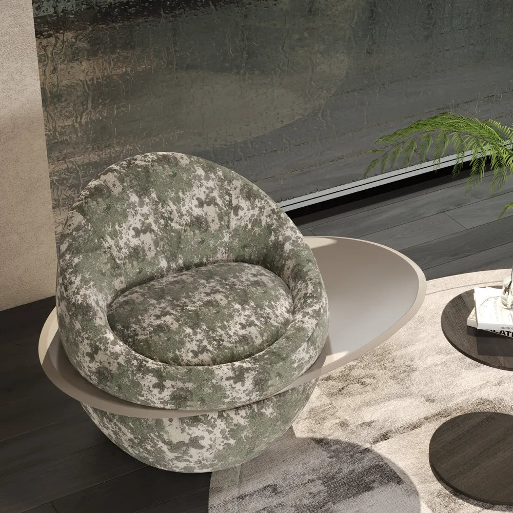 47.24" Planet Round Lounge Chair with Storage Tray