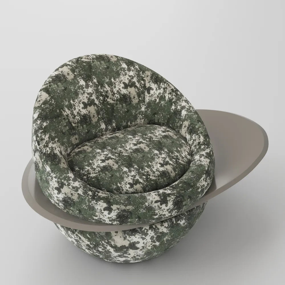 47.24" Planet Round Lounge Chair with Storage Tray