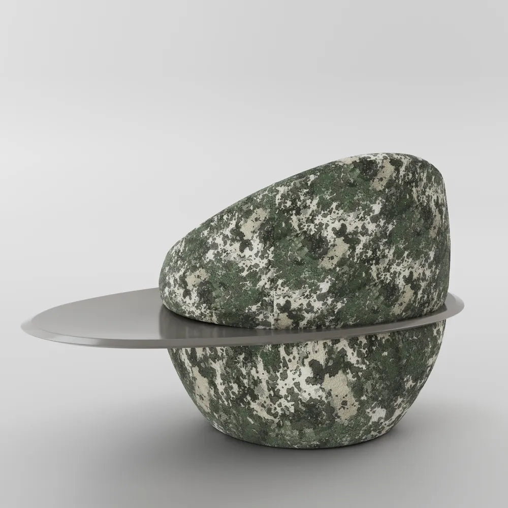 47.24" Planet Round Lounge Chair with Storage Tray