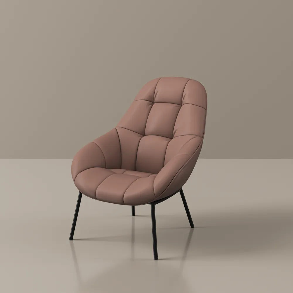 27.56" Modern Pink Lounge Chair