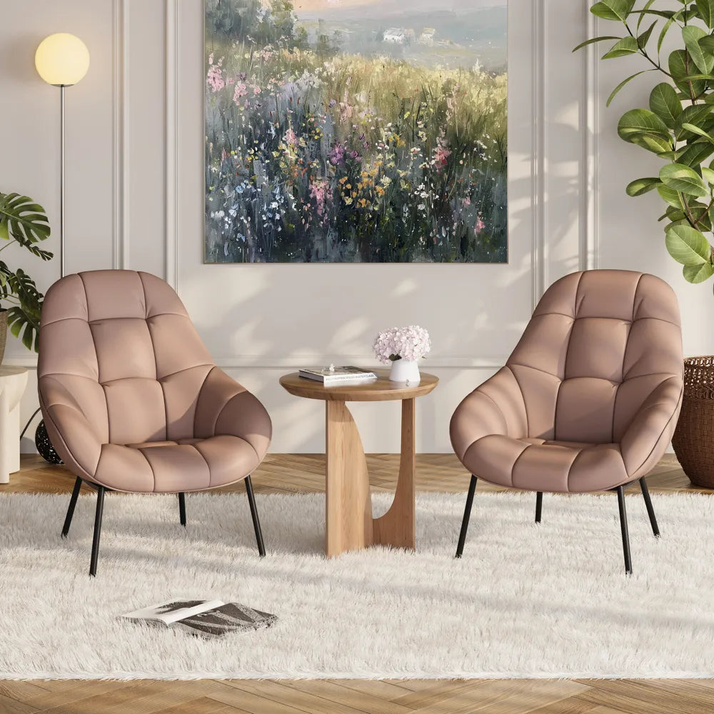 27.56" Modern Pink Lounge Chair