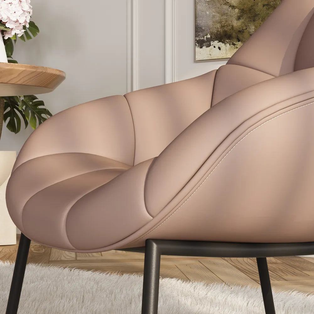 27.56" Modern Pink Lounge Chair