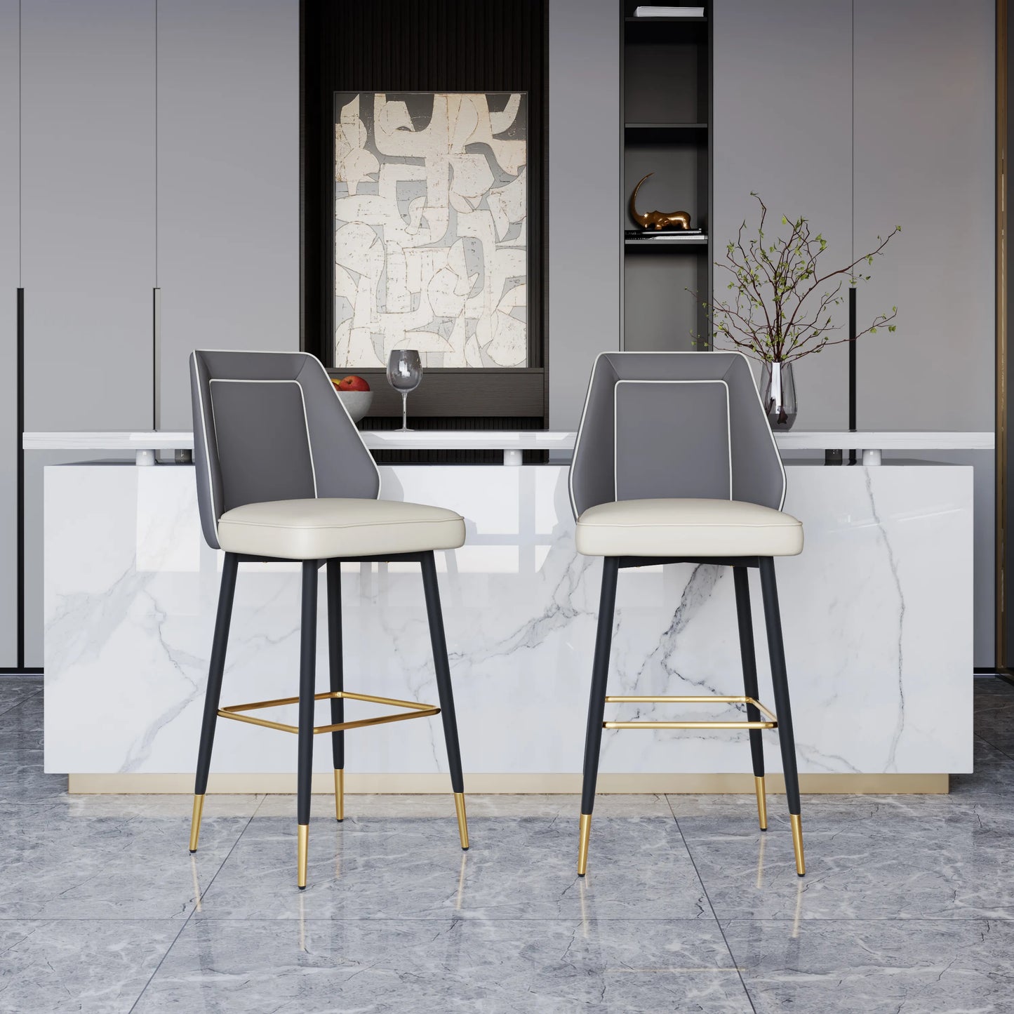 30'' Modern Bar Stools Set of 2