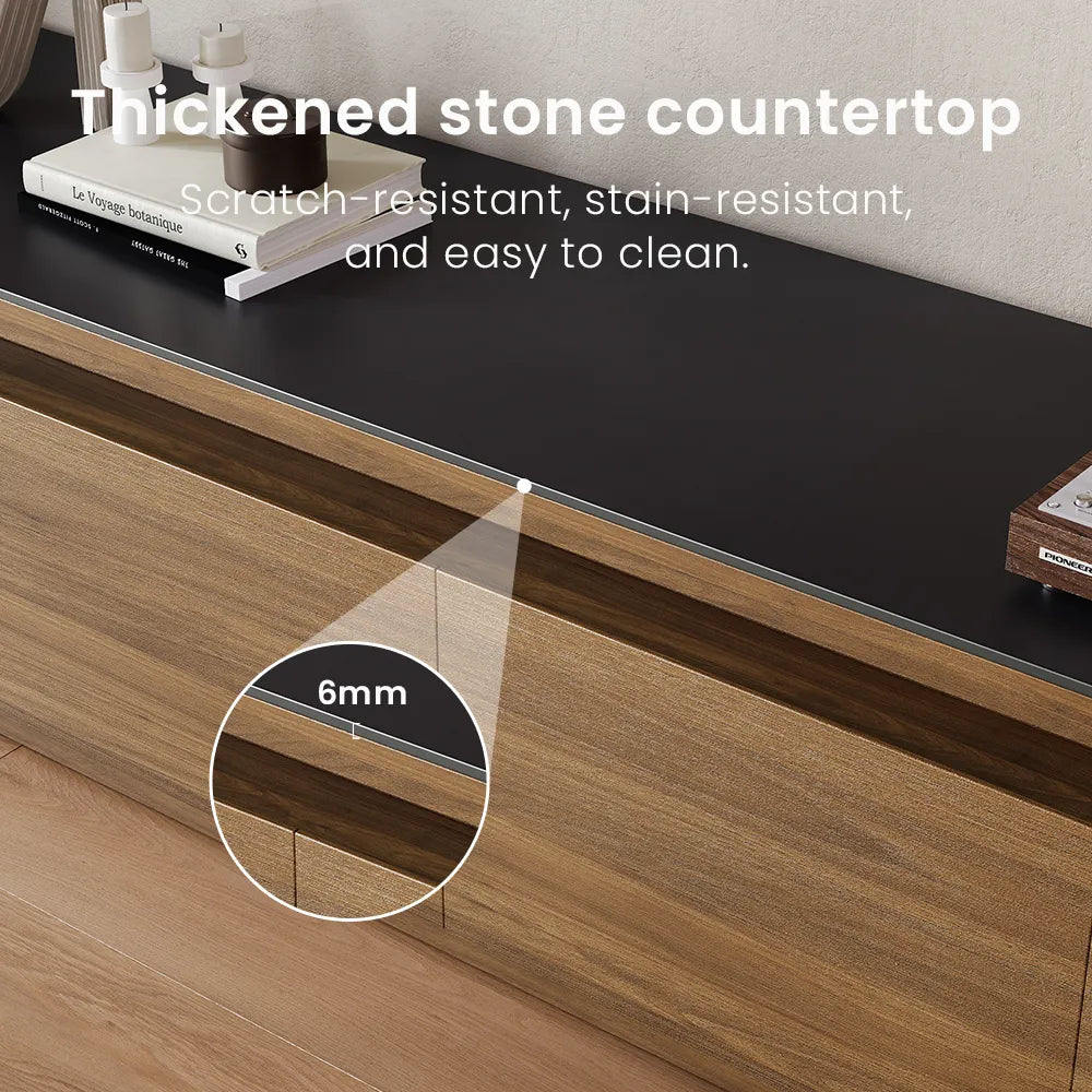 Aether-78.74" Mid-Century Modern TV Stand with Adjustable LED Lights
