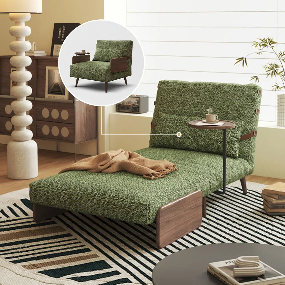 Chaise d'appoint pliante verte de 35,43 pouces 