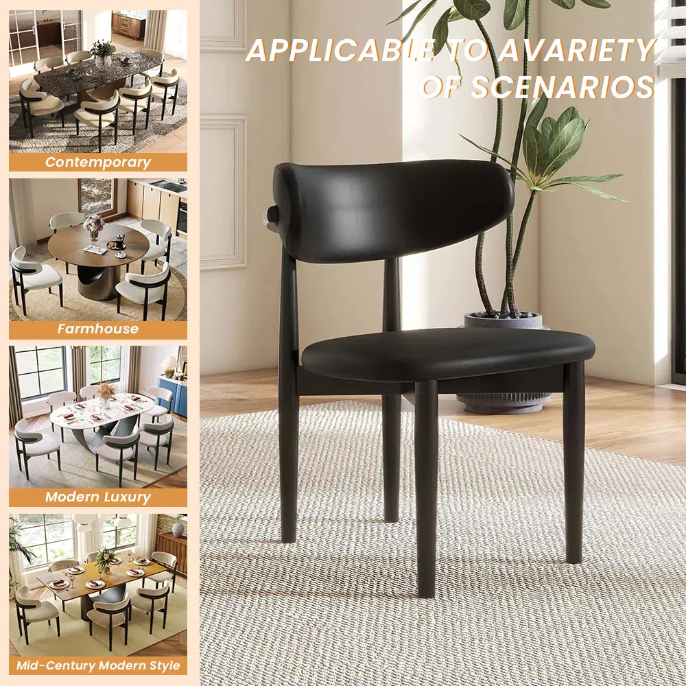 Lawson - Mid-Century Modern Wood Dining Chairs Set of 2