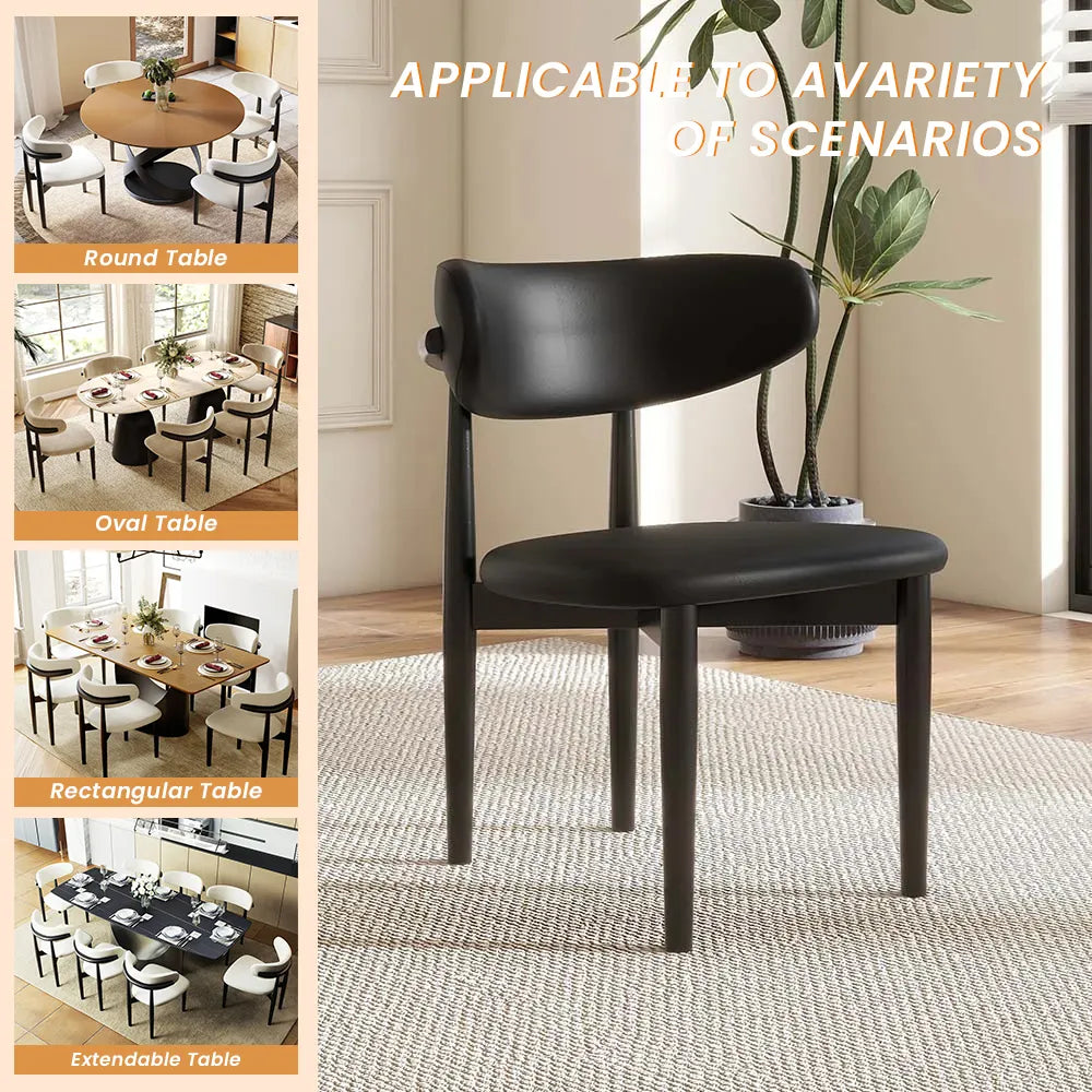 Lawson - Mid-Century Modern Wood Dining Chairs Set of 2