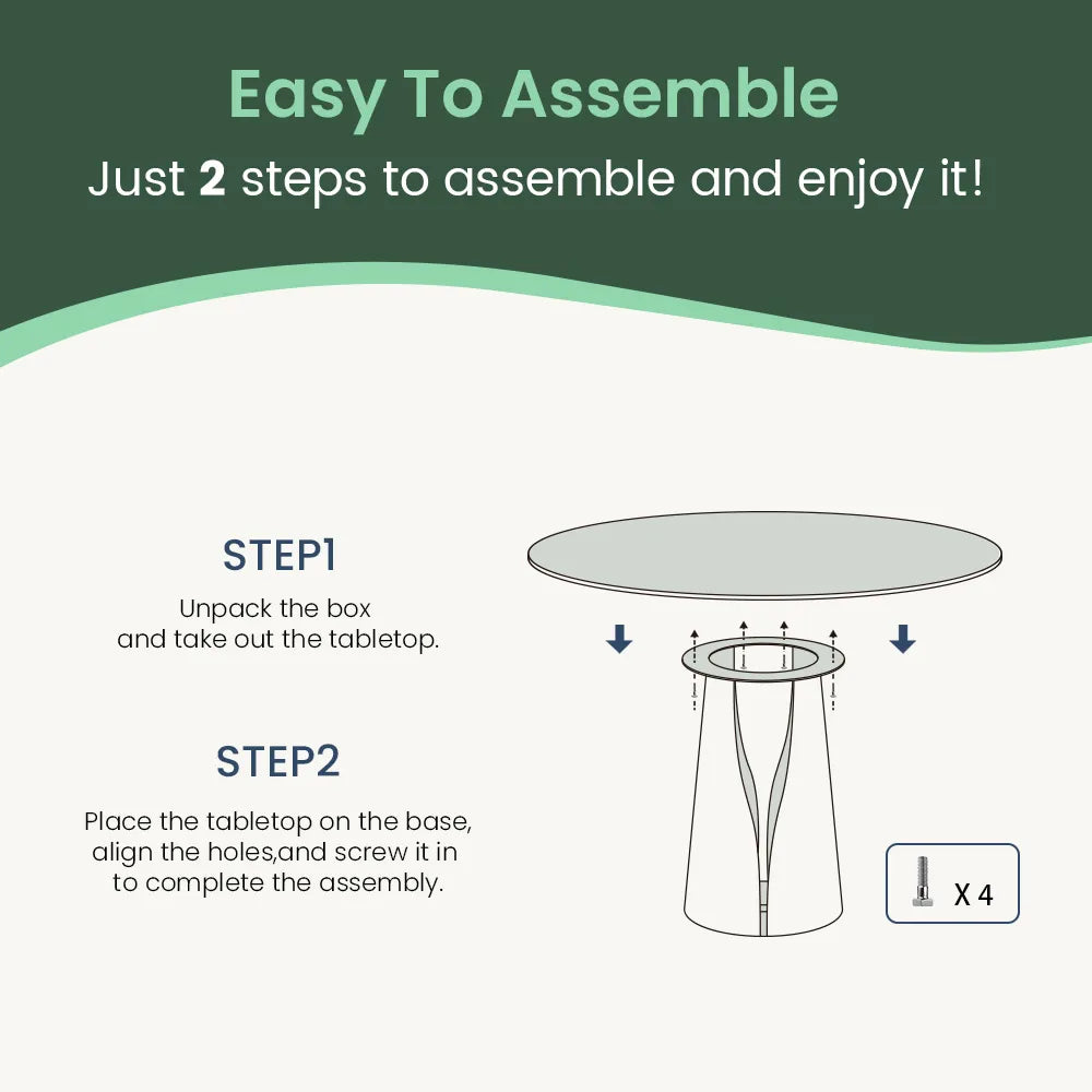 Vera - Round Matte Sintered Stone Dining Table — view 6