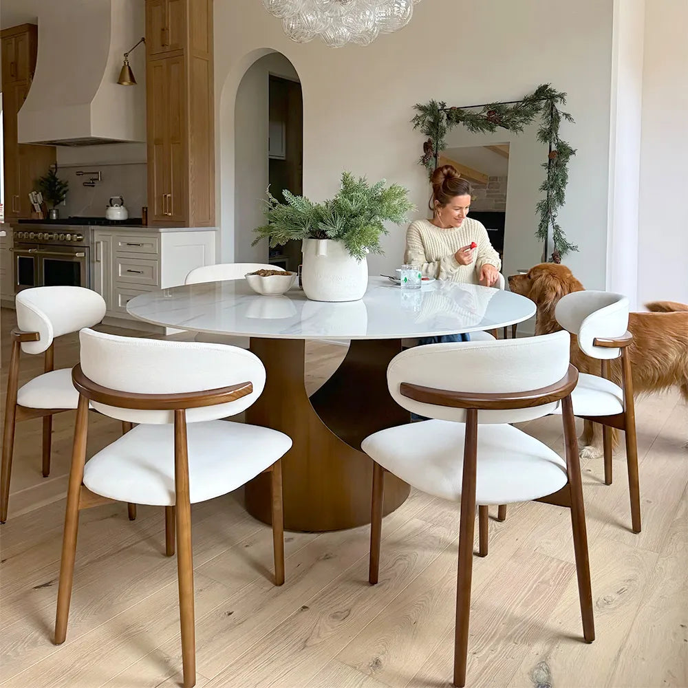 Mid-Century Modern Wood Dining Chairs Set of 2 — view 8