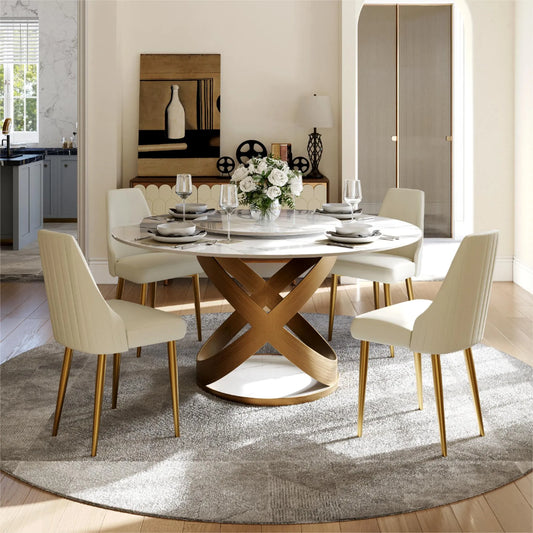 Lot de 2 chaises de salle à manger modernes et luxueuses 