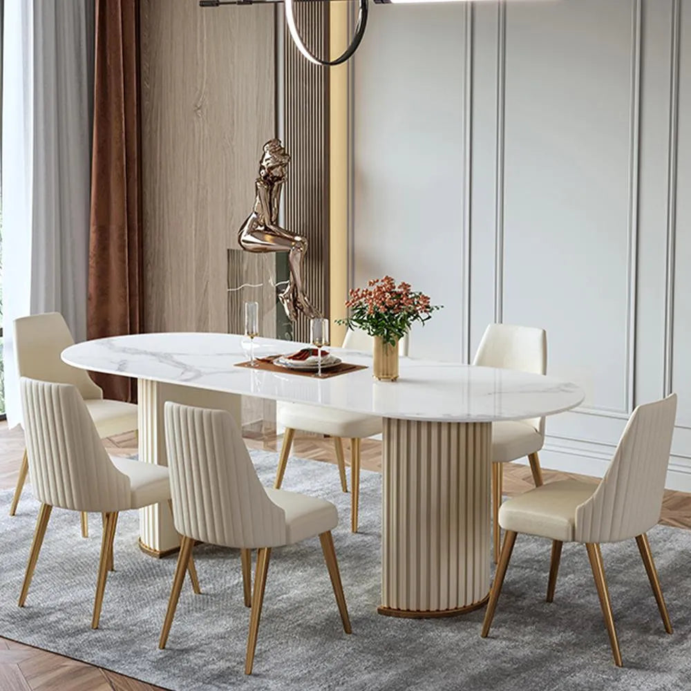 Lot de 2 chaises de salle à manger modernes et luxueuses 