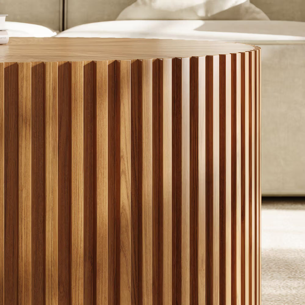 Silva-31.5" Fluted Round Coffee Table