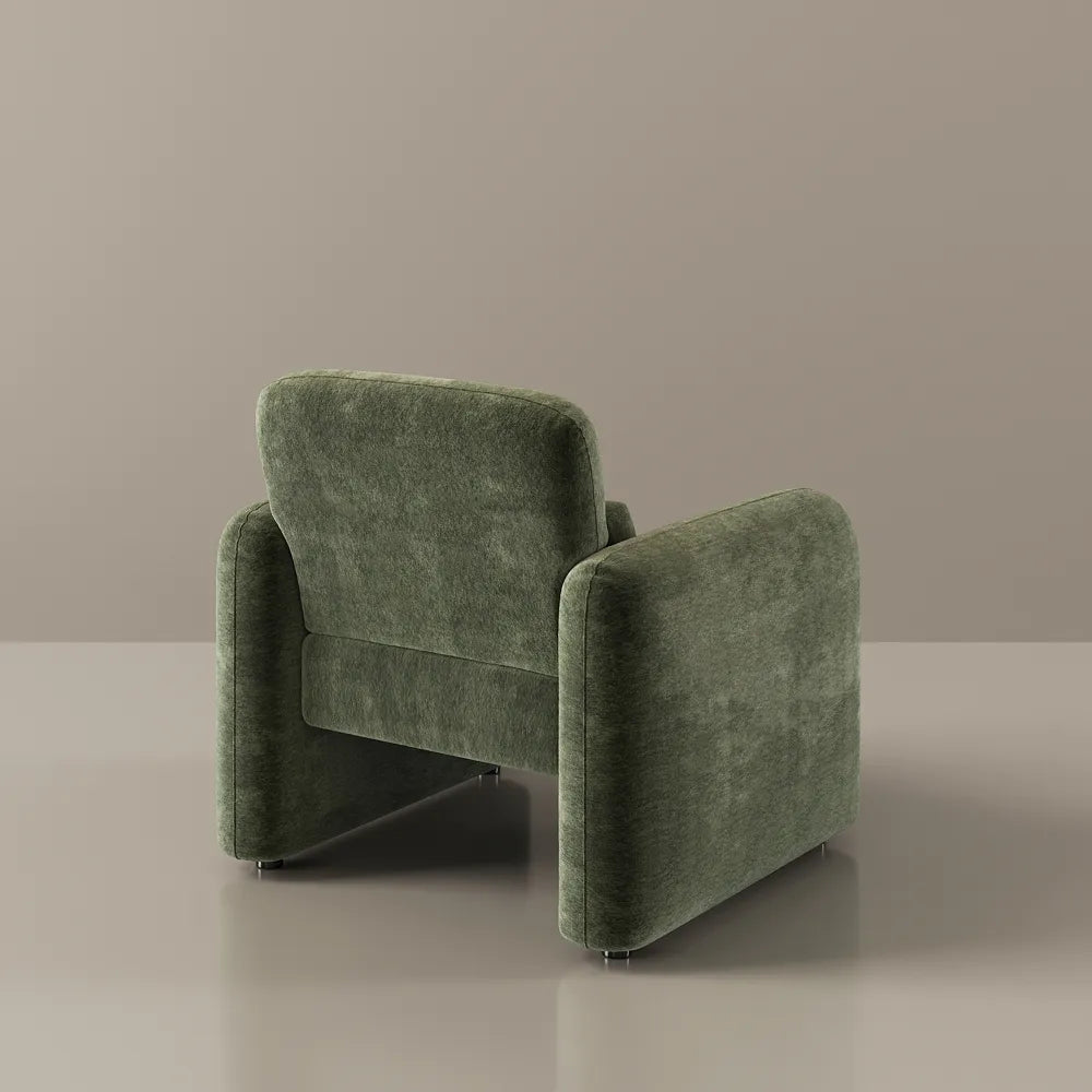 Silva - Fauteuil d'appoint en chenille de 83 cm avec assise profonde 