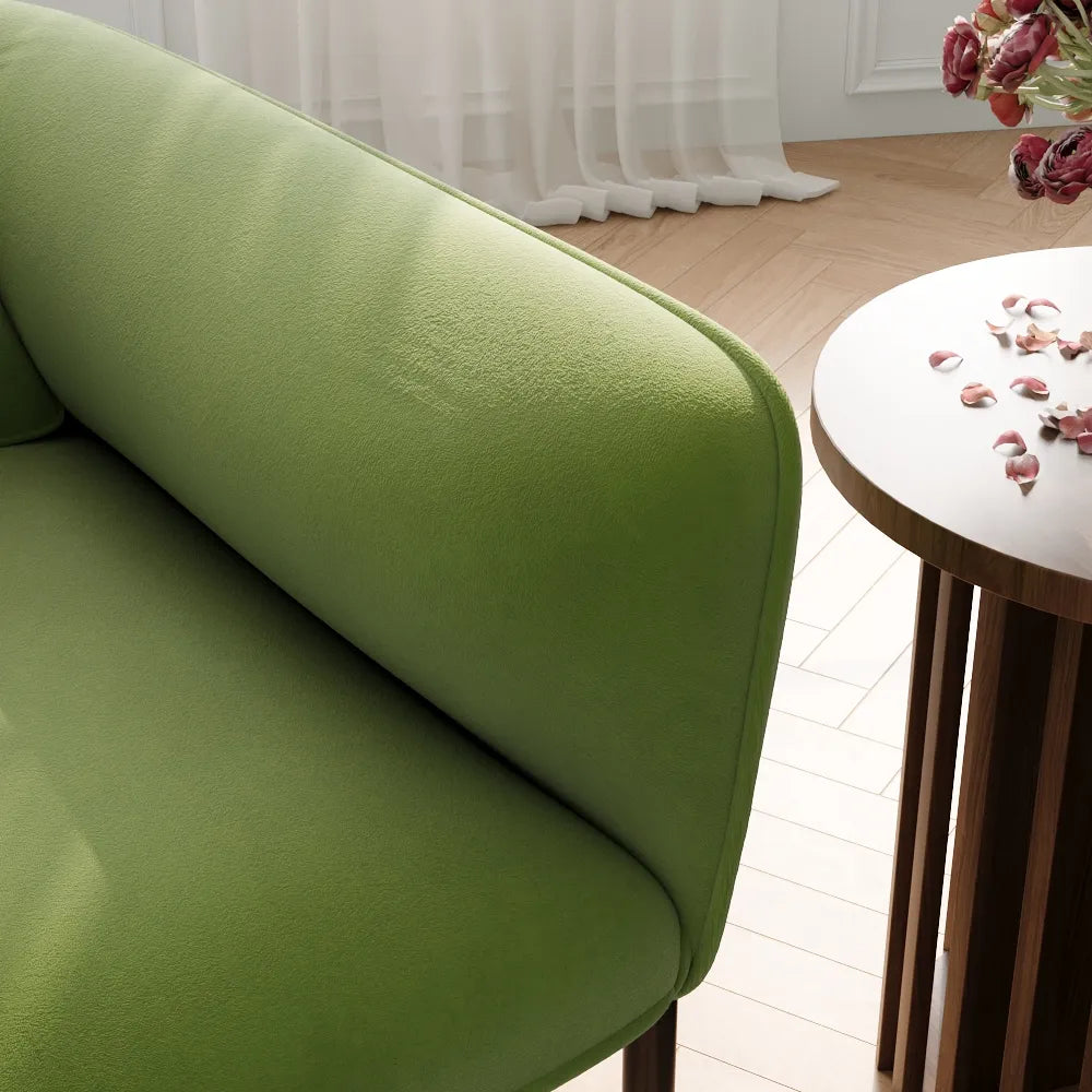 31.89" Modern Green Accent Chair with Lumbar Support