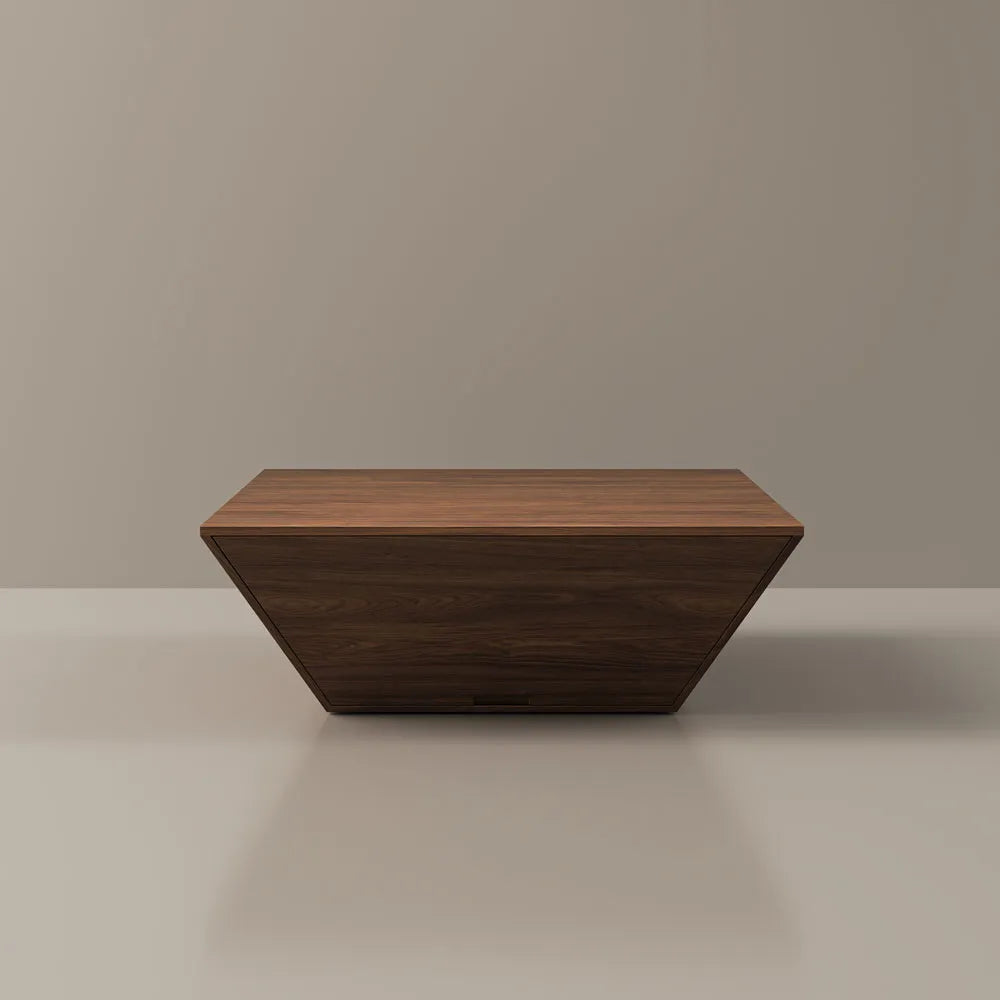 Table basse carrée en bois de 39 po avec rangement 