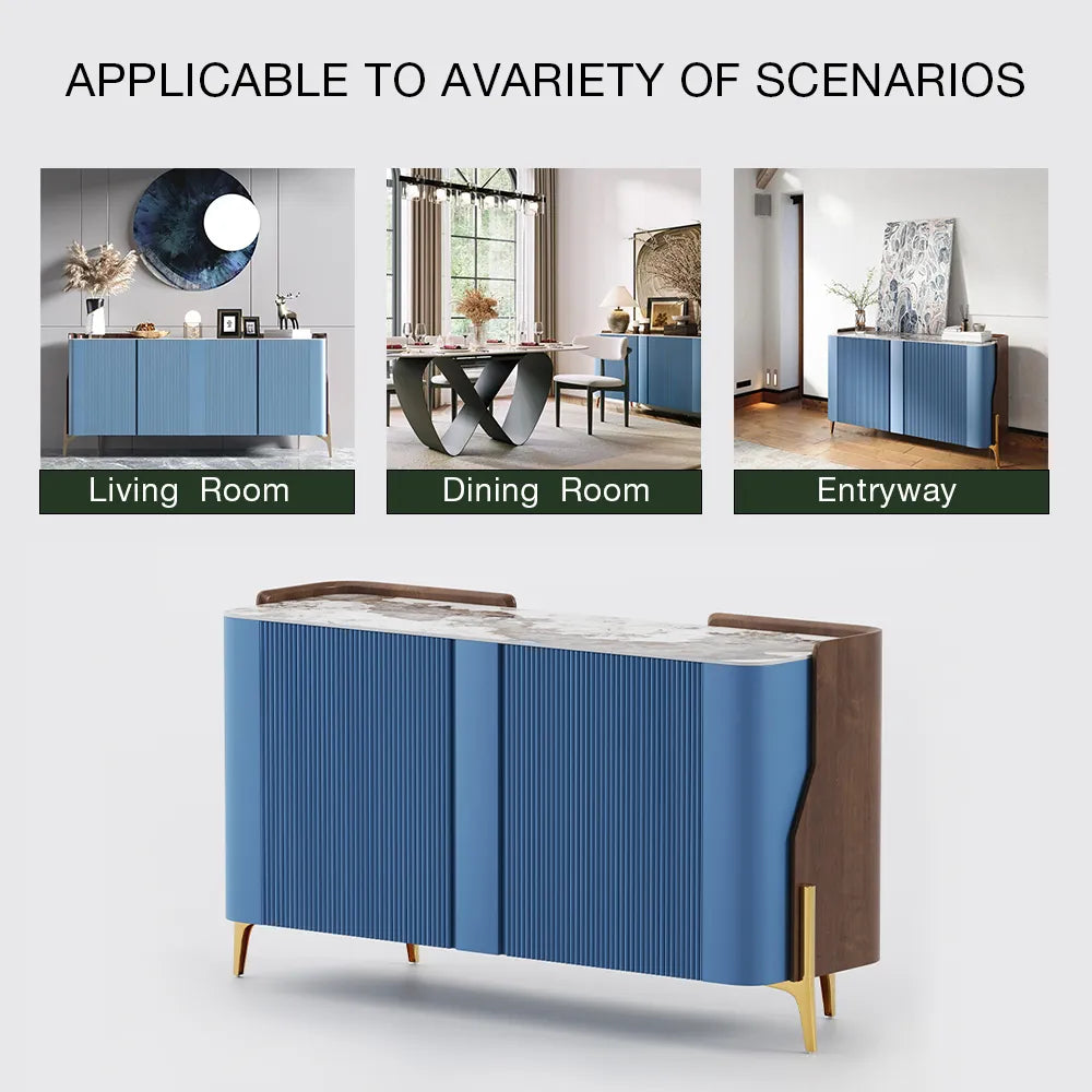 57'' Modern Storage Cabinet with Pandora Sintered Stone Top