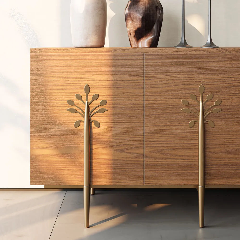 Meuble TV moderne du milieu du siècle de 70,87 pouces avec décorations en forme d'arbre (8 à 10 semaines pour arriver) 