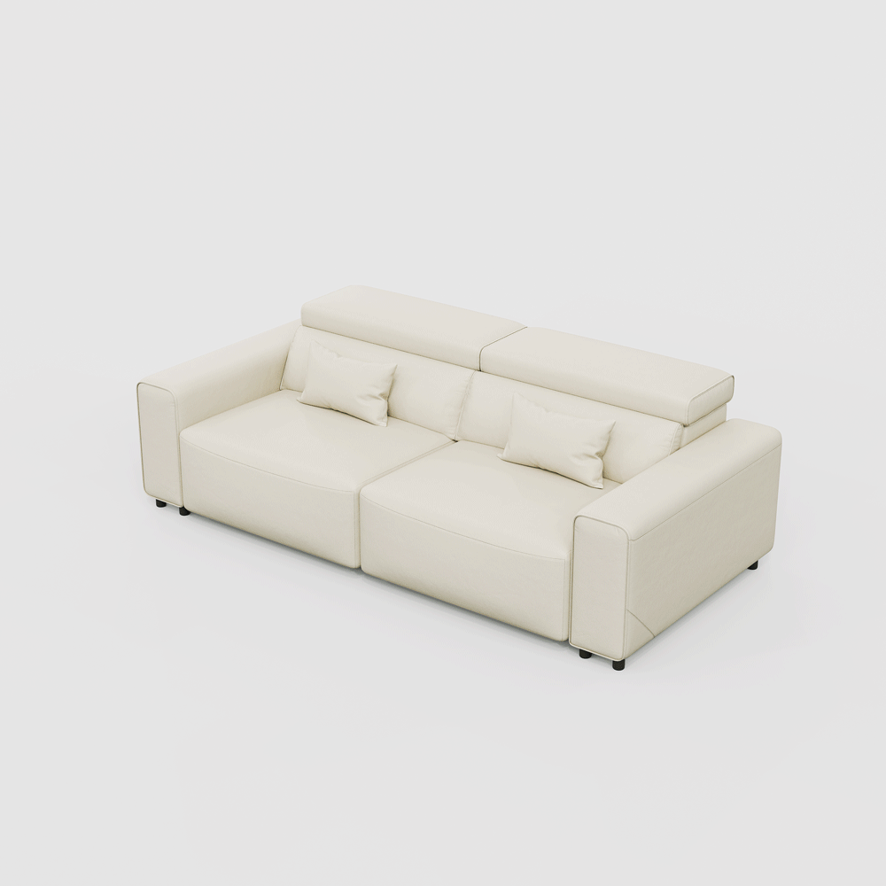 Luxury Leather Electric Pull Out Sofa Bed Slide Out Extendable Couch