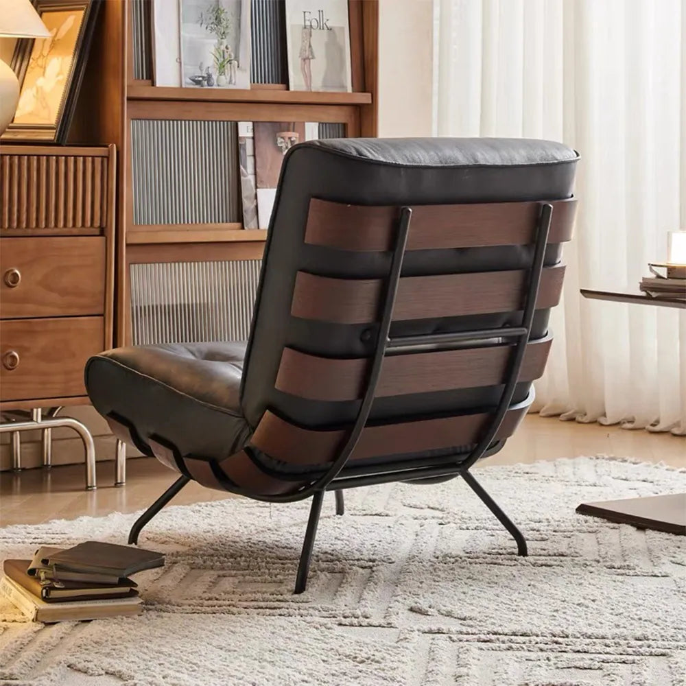 Silva - Chaise d'appoint noire moderne du milieu du siècle 