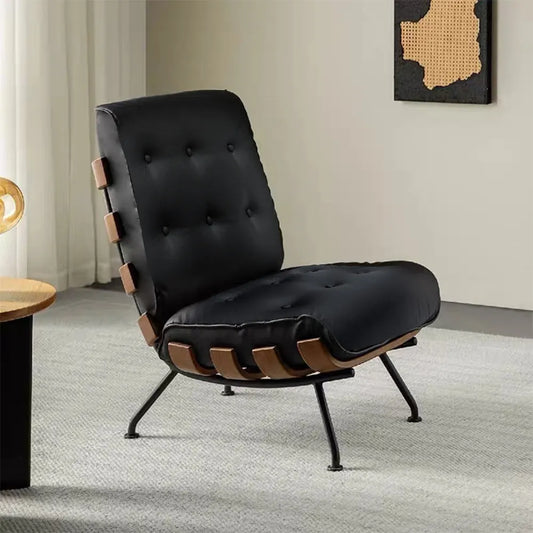 Silva - Chaise d'appoint noire moderne du milieu du siècle 