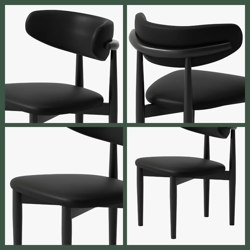 Lawson - Mid-Century Modern Wood Dining Chairs Set of 2