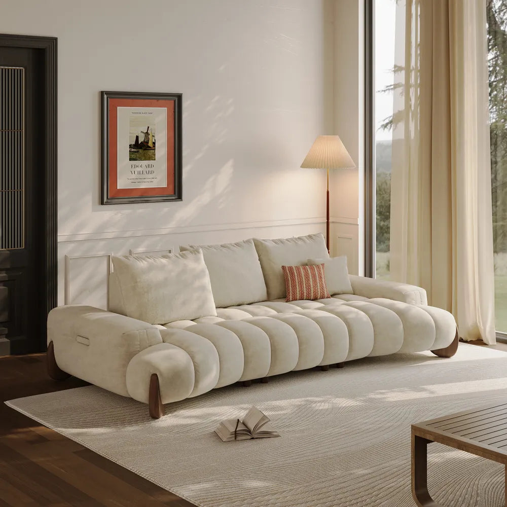 Arlo - 2-3 Seater Mid Century Deep Sofa with Adjustable Cushions