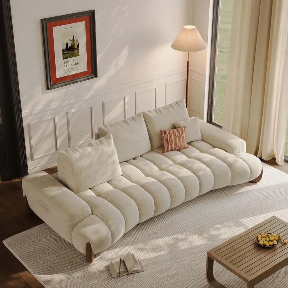 Arlo - 2-3 Seater Mid Century Deep Sofa with Adjustable Cushions