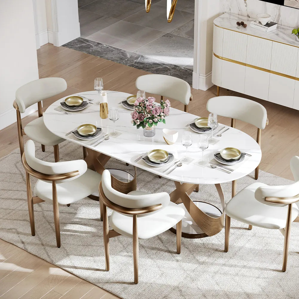 Maxwell-Glossy Sintered Stone Dining Table