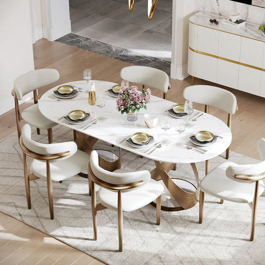 Maxwell-Glossy Sintered Stone Dining Table