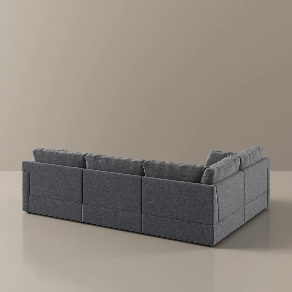 117.5'' Luxury L-shaped Couch Oversized Deep Seat Sofa