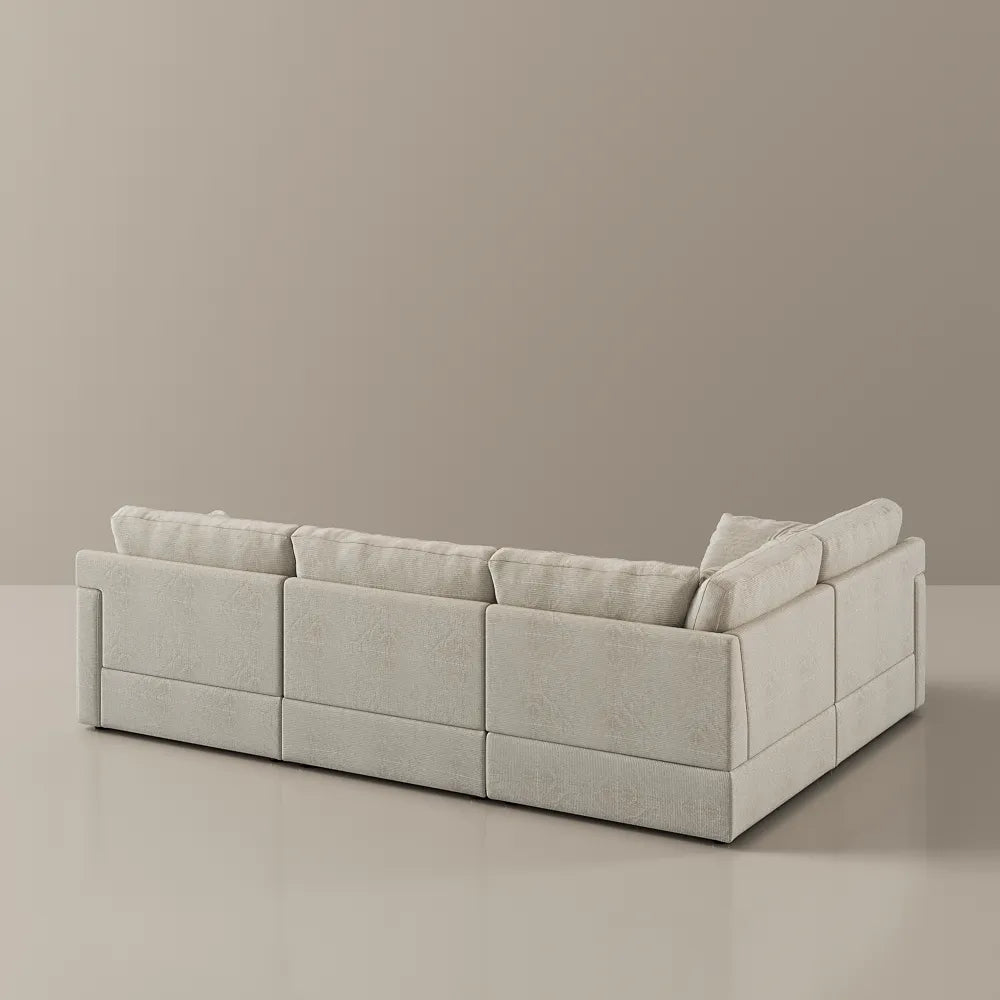 117.5'' Luxury L-shaped Couch Oversized Deep Seat Sofa