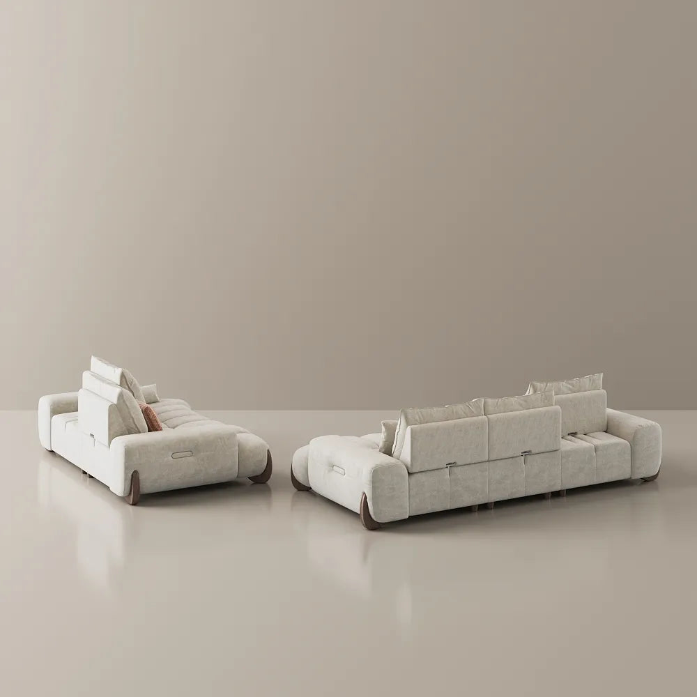 Arlo - Reversible Desktop Storage Ottoman and Mid-Century Sofa Set