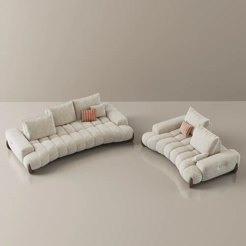Arlo - Reversible Desktop Storage Ottoman and Mid-Century Sofa Set