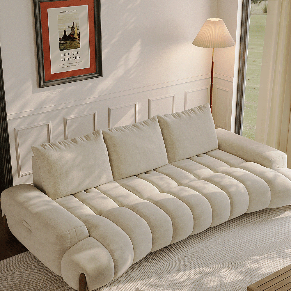 Arlo - 2-3 Seater Mid Century Deep Sofa with Adjustable Cushions
